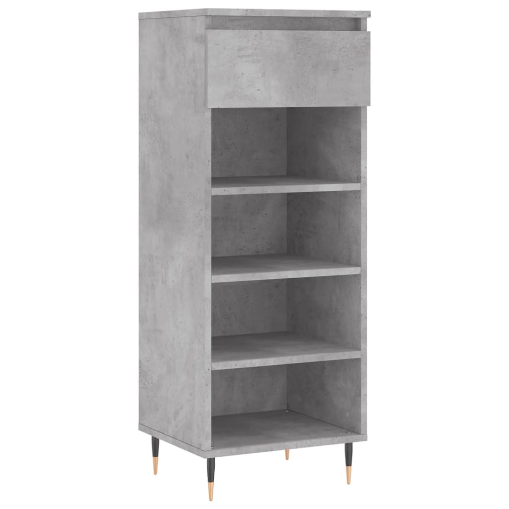Schuhschrank 40X36X105 Cm Holzwerkstoff Betongrau