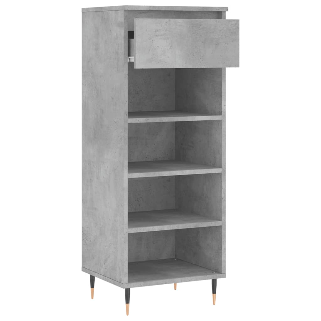 Schuhschrank 40X36X105 Cm Holzwerkstoff Betongrau