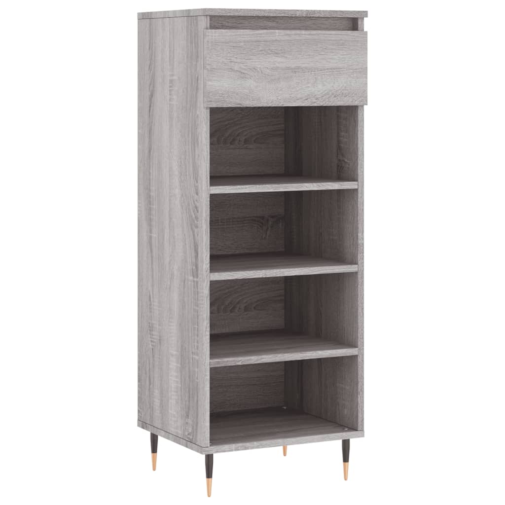 Schuhschrank 40X36X105 Cm Holzwerkstoff Grau Sonoma