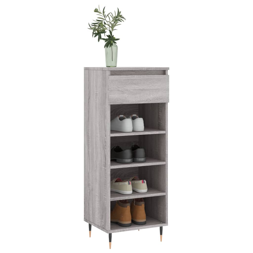 Schuhschrank 40X36X105 Cm Holzwerkstoff Grau Sonoma
