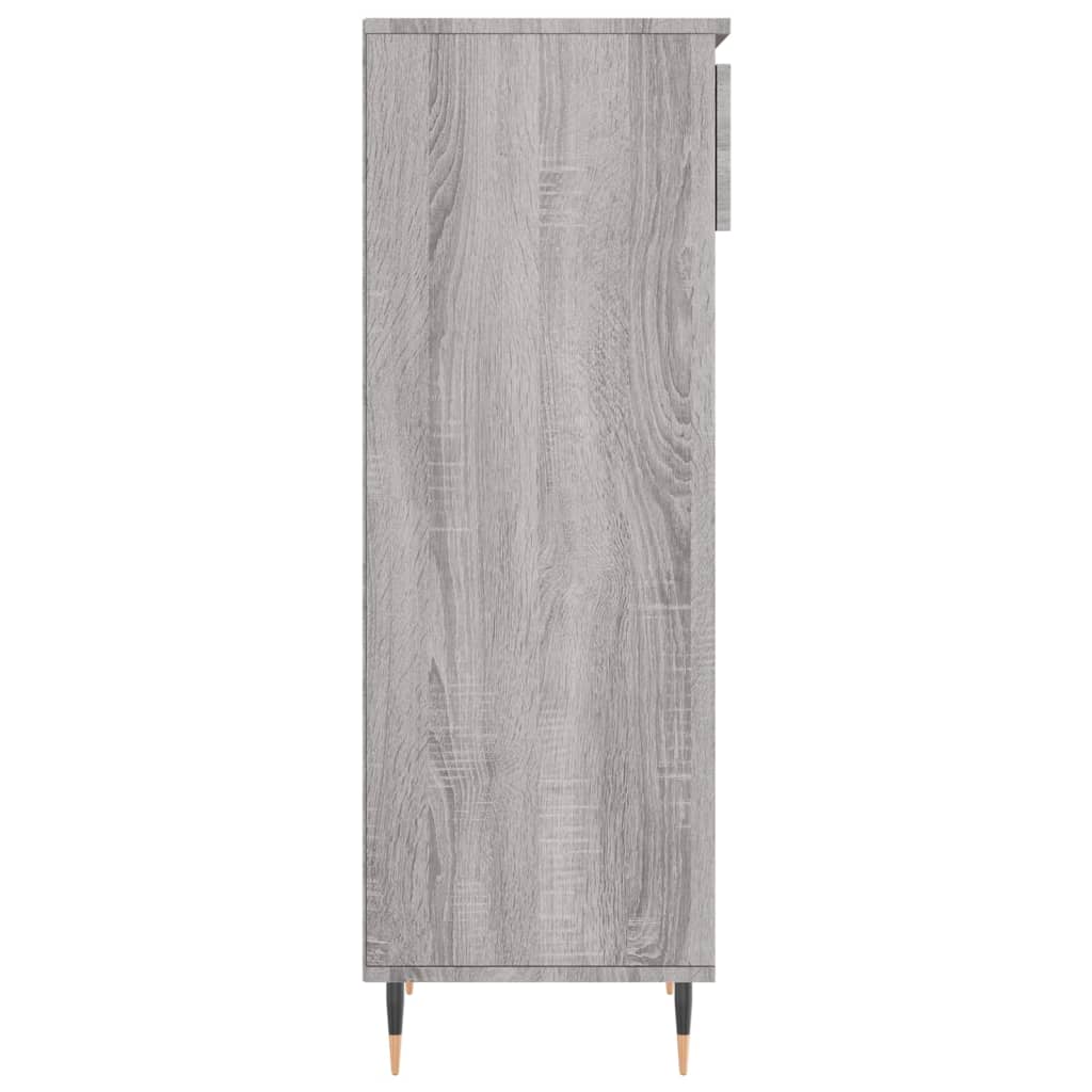 Schuhschrank 40X36X105 Cm Holzwerkstoff Grau Sonoma