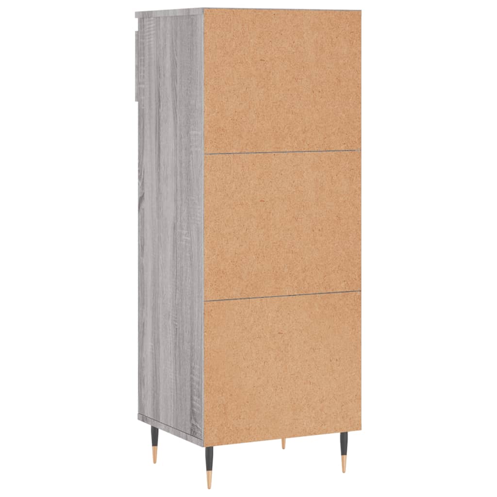 Schuhschrank 40X36X105 Cm Holzwerkstoff Grau Sonoma