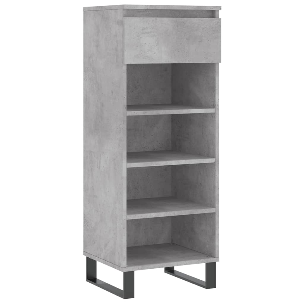 Schuhschrank 40X36X105 Cm Holzwerkstoff Betongrau