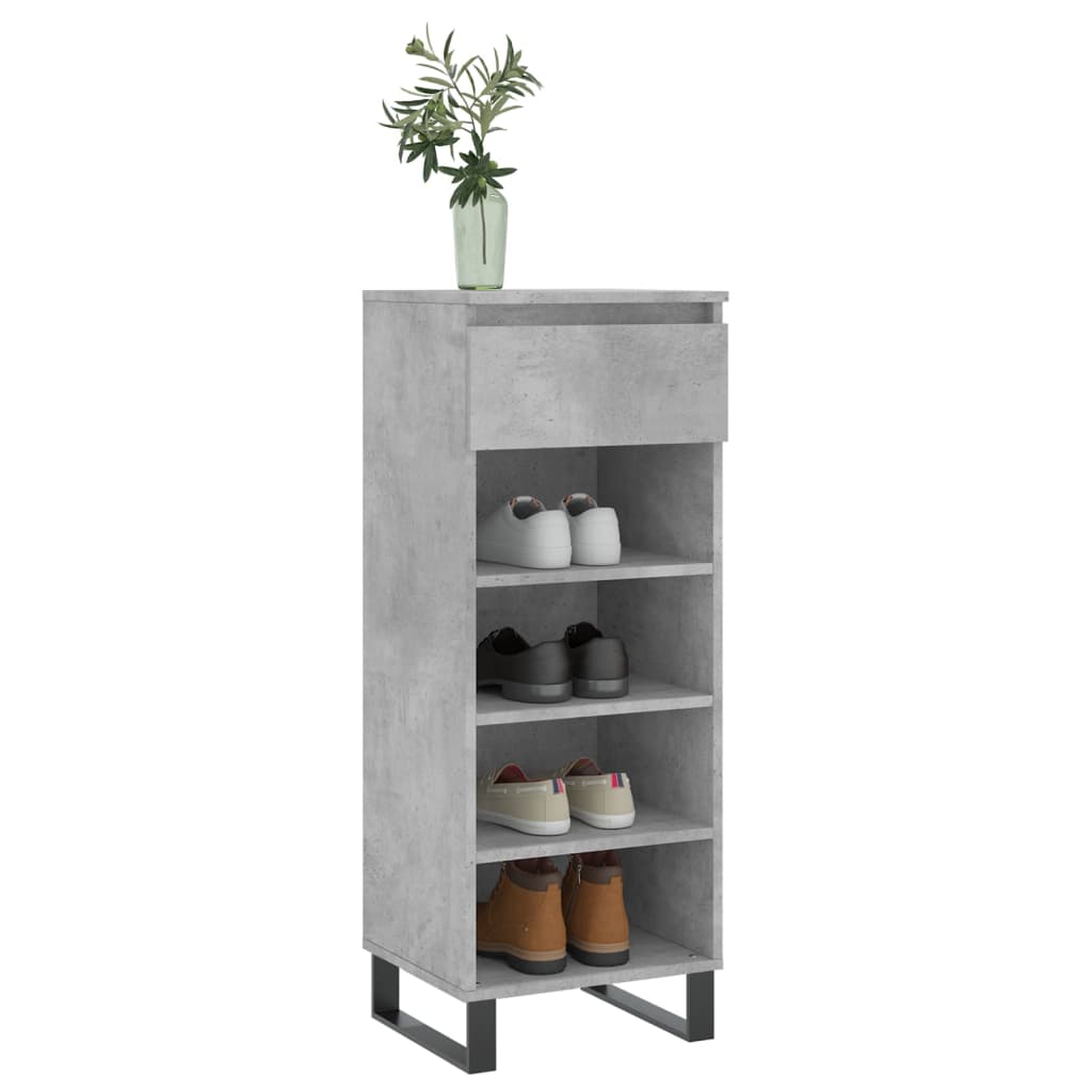 Schuhschrank 40X36X105 Cm Holzwerkstoff Betongrau