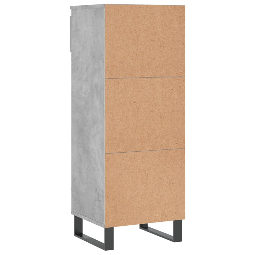 Schuhschrank 40X36X105 Cm Holzwerkstoff Betongrau