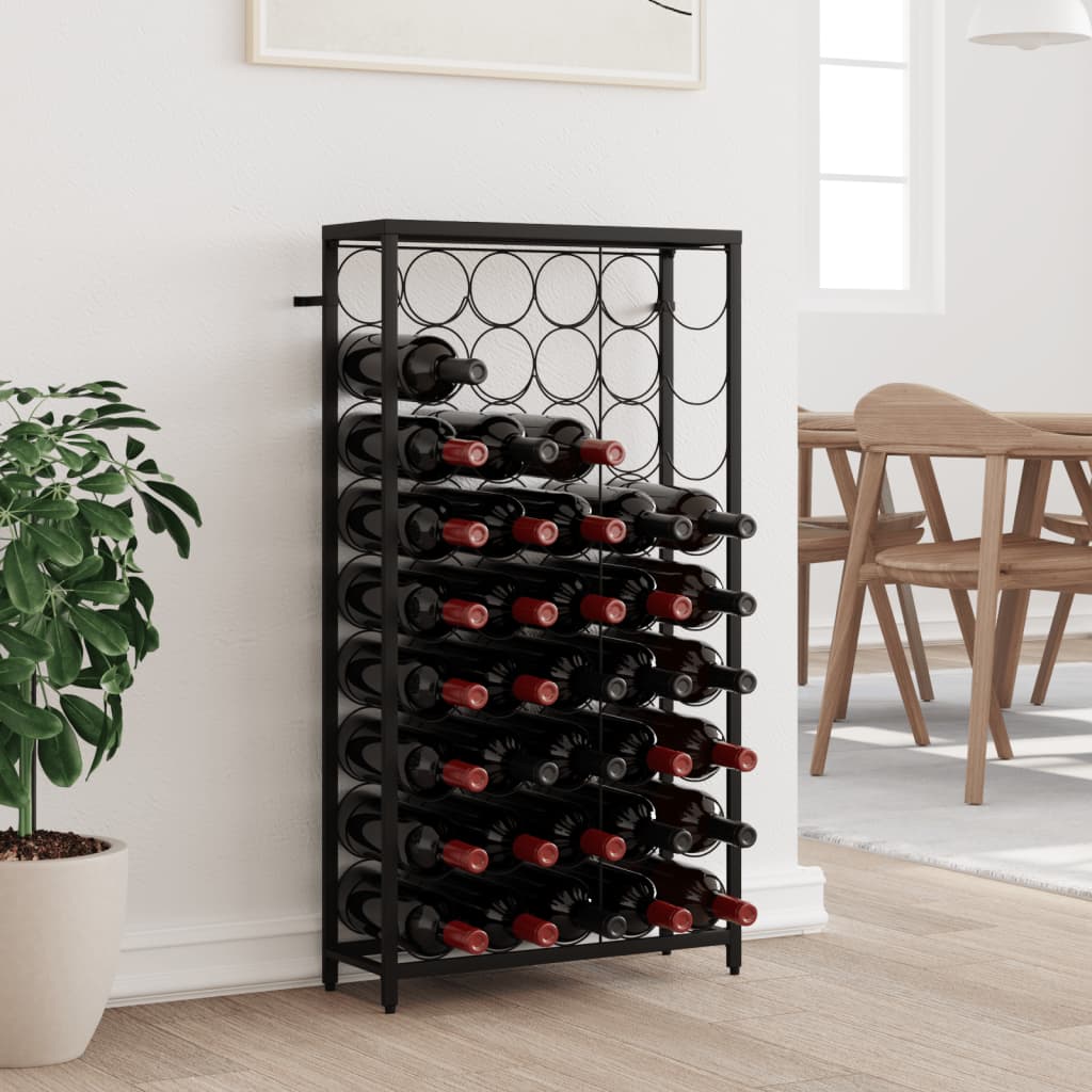 Weinregal Für 9 Flaschen Mit Stielglashalter Metall