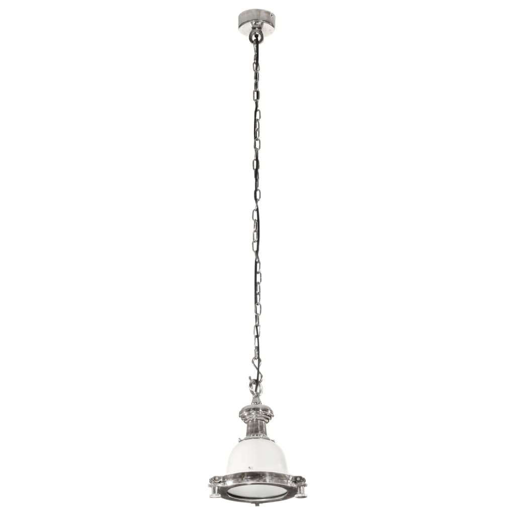 Pendelleuchte Aluminium Silbern Und Weiß