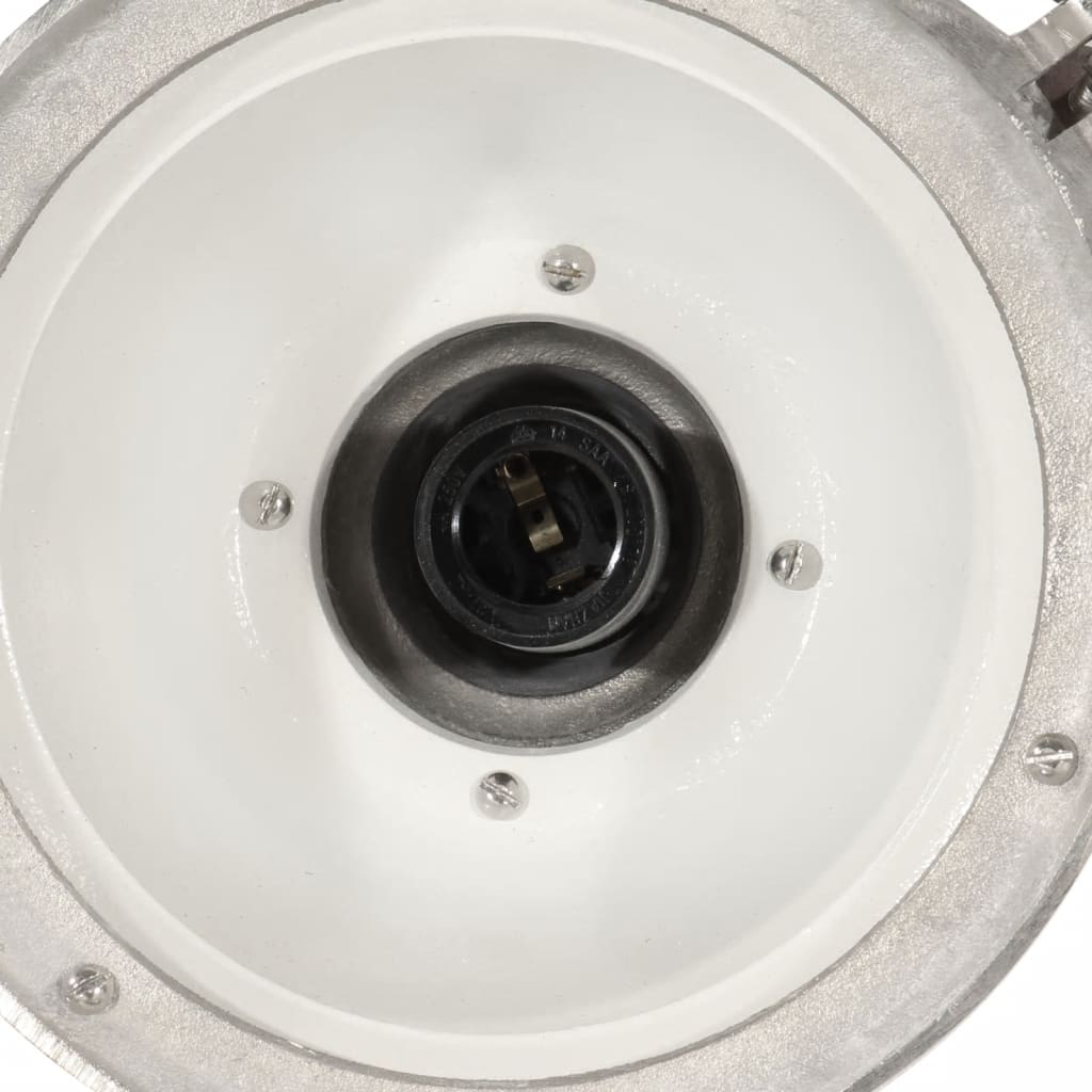 Pendelleuchte Aluminium Silbern Und Weiß