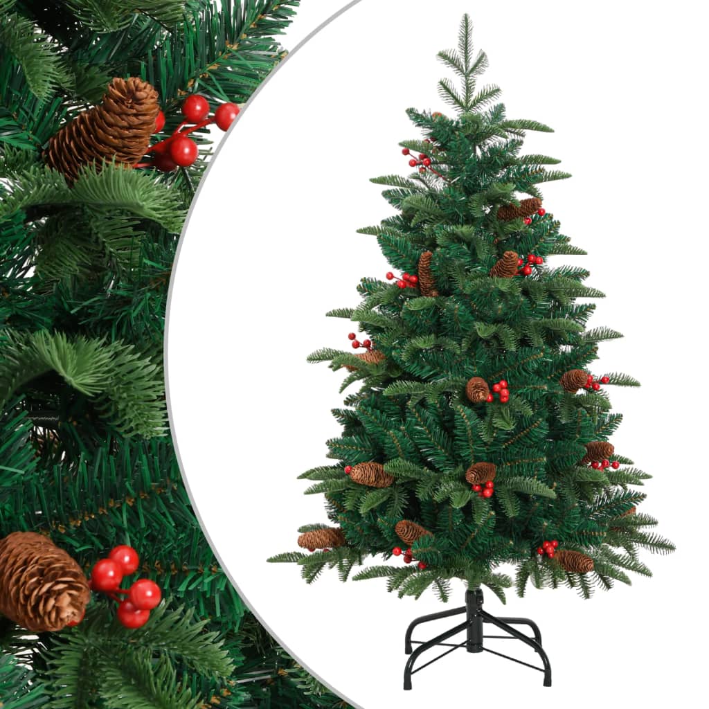 Künstlicher Weihnachtsbaum Klappbar Mit Zapfen & Beeren