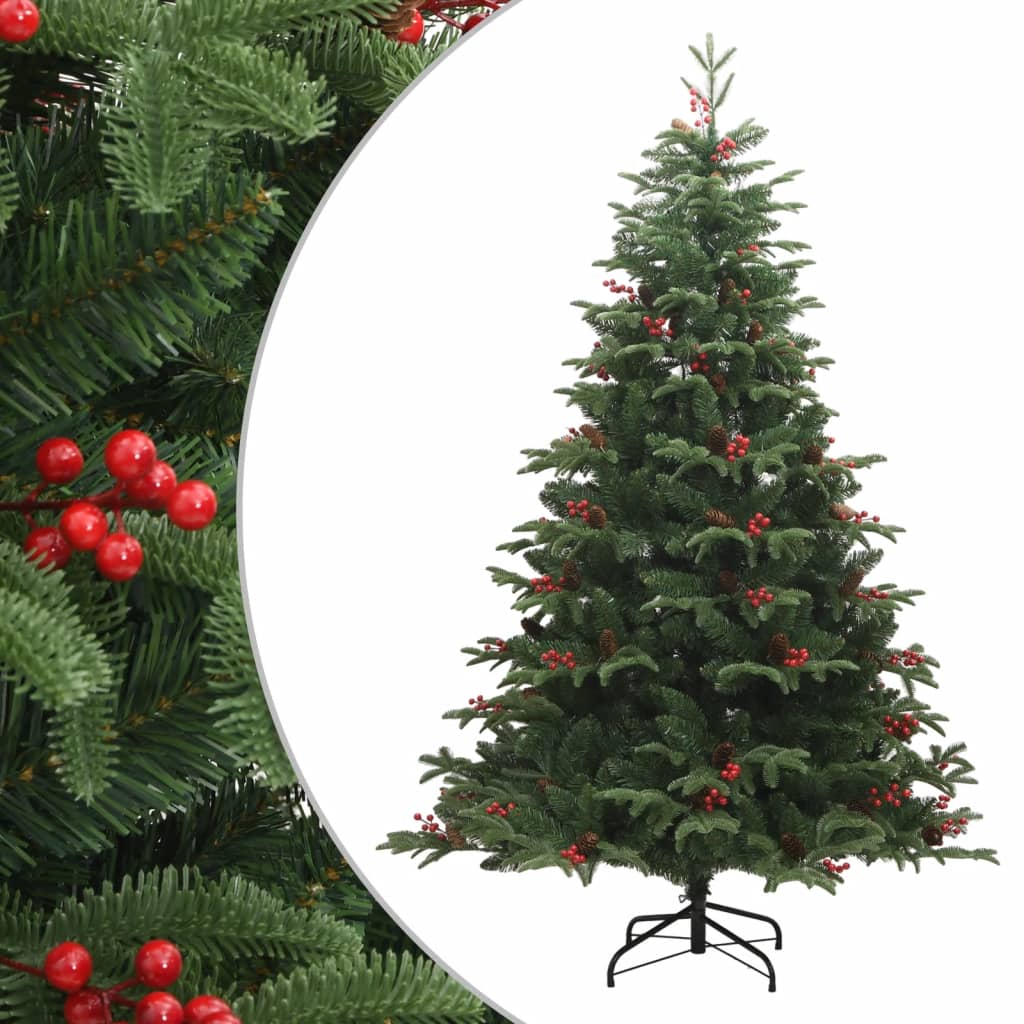 Künstlicher Weihnachtsbaum Klappbar Mit Zapfen & Beeren