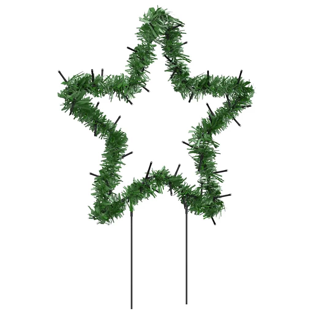 Weihnachtssterne Mit Erdspießen 3 Stk. 50 Leds 29 Cm