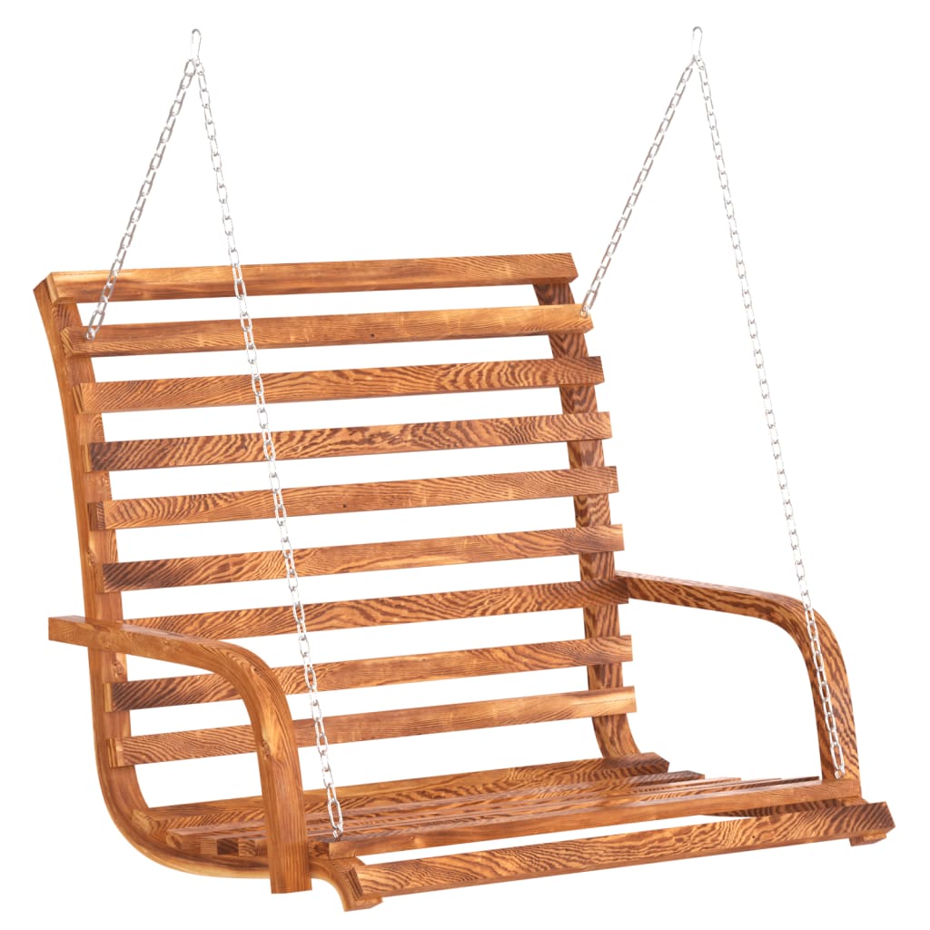 Hollywoodschaukel Massivholz Fichte Mit Teak-Finish Weinrot