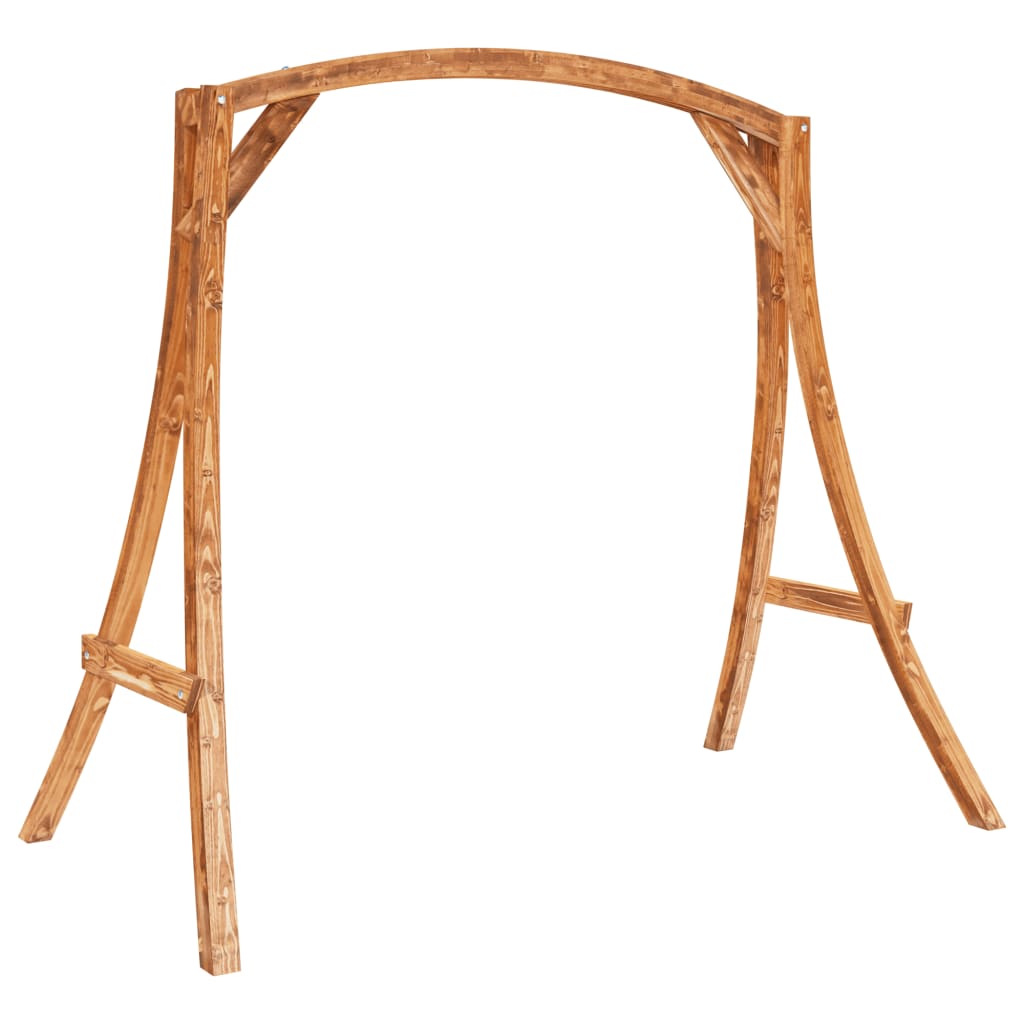 Hollywoodschaukel Mit Auflage Massivholz Fichte Mit Teak-Finish