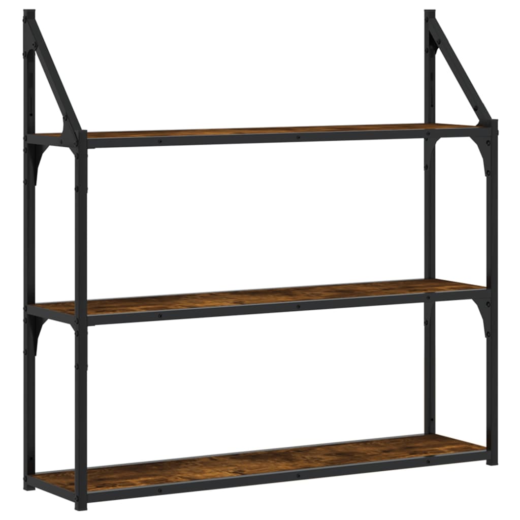 Wandregal 3 Fächer 80X21X78,5 Cm Holzwerkstoff