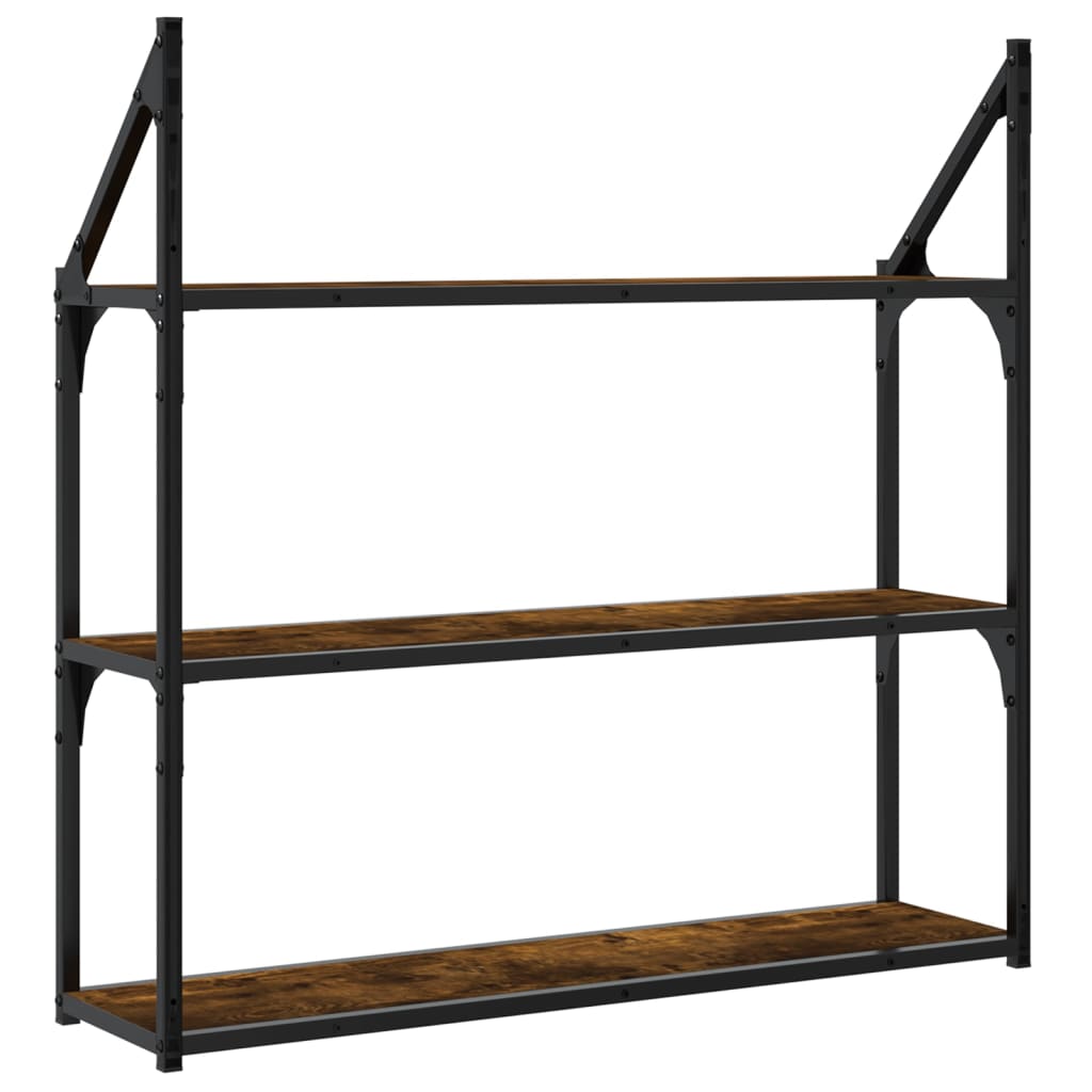 Wandregal 3 Fächer 80X21X78,5 Cm Holzwerkstoff