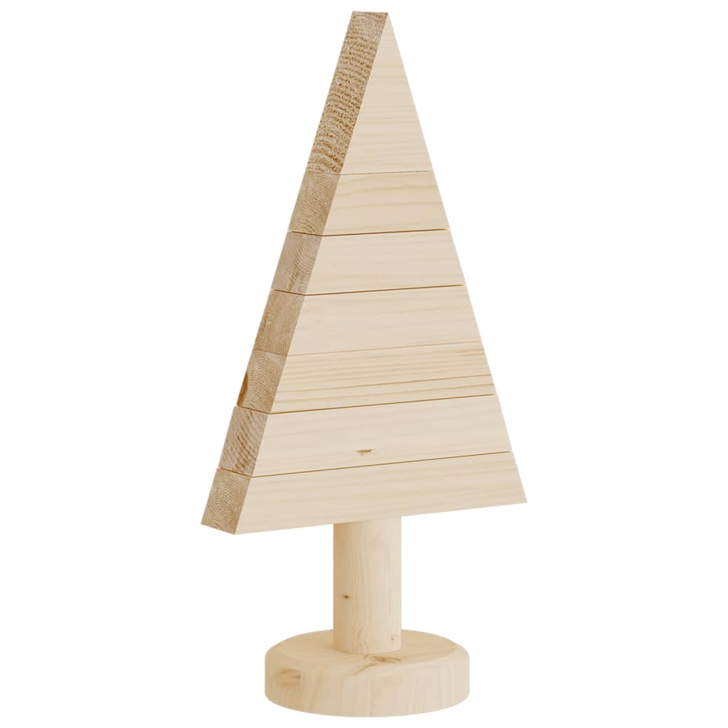 Deko-Weihnachtsbäume 2 Stk. Holz 30 Cm Massivholz Kiefer Natur (Unbehandelt)