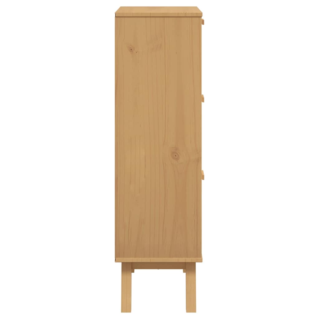 Schuhschrank Olden 55X35X Massivholz Kiefer Braun