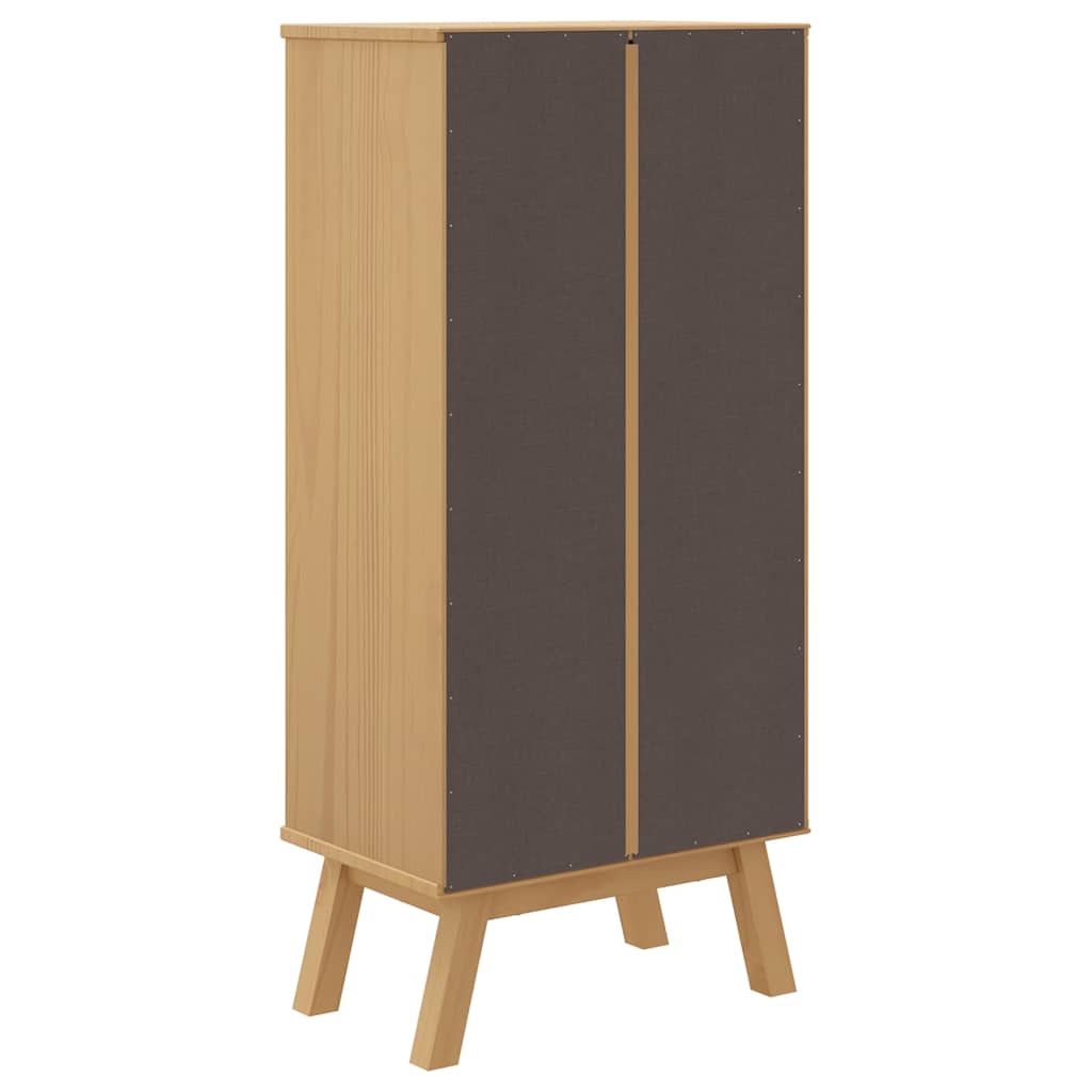 Schuhschrank Olden 55X35X Massivholz Kiefer Braun