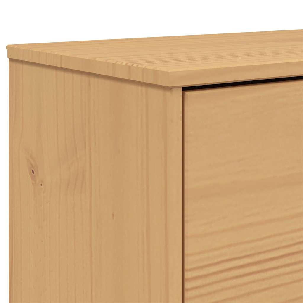 Schuhschrank Olden 55X35X Massivholz Kiefer Braun