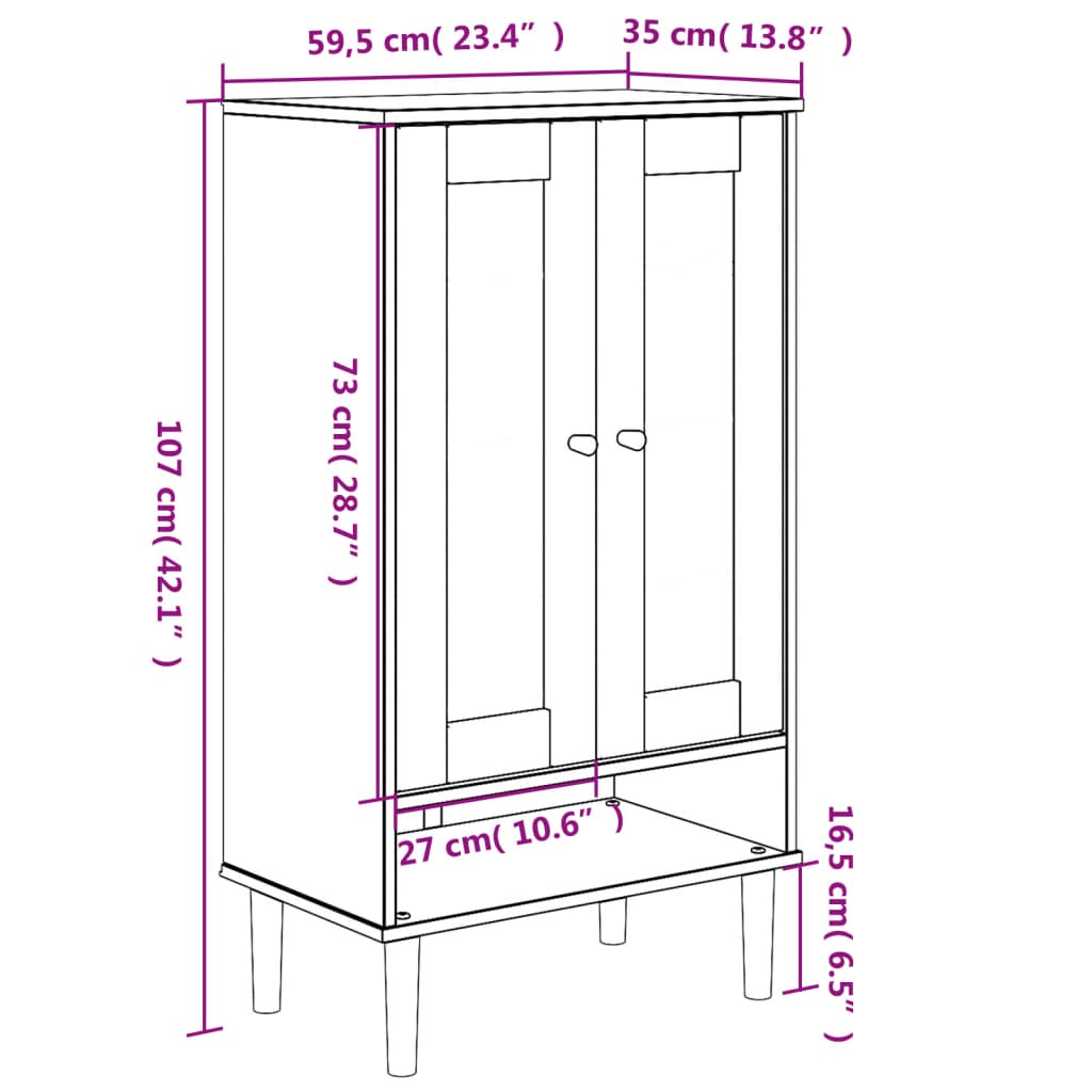 Schuhschrank Senja Rattan-Optik 59,5X35X107Cm Kiefernholz Weiß