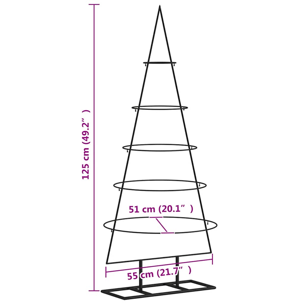 | Metall Weihnachtsbaum | Pulverbeschichteter Stahl Schwarz