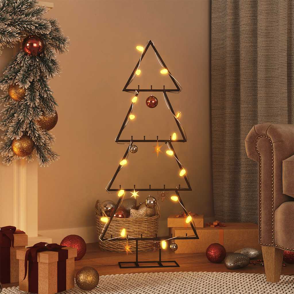 Metall-Weihnachtsbaum Deko Schwarz