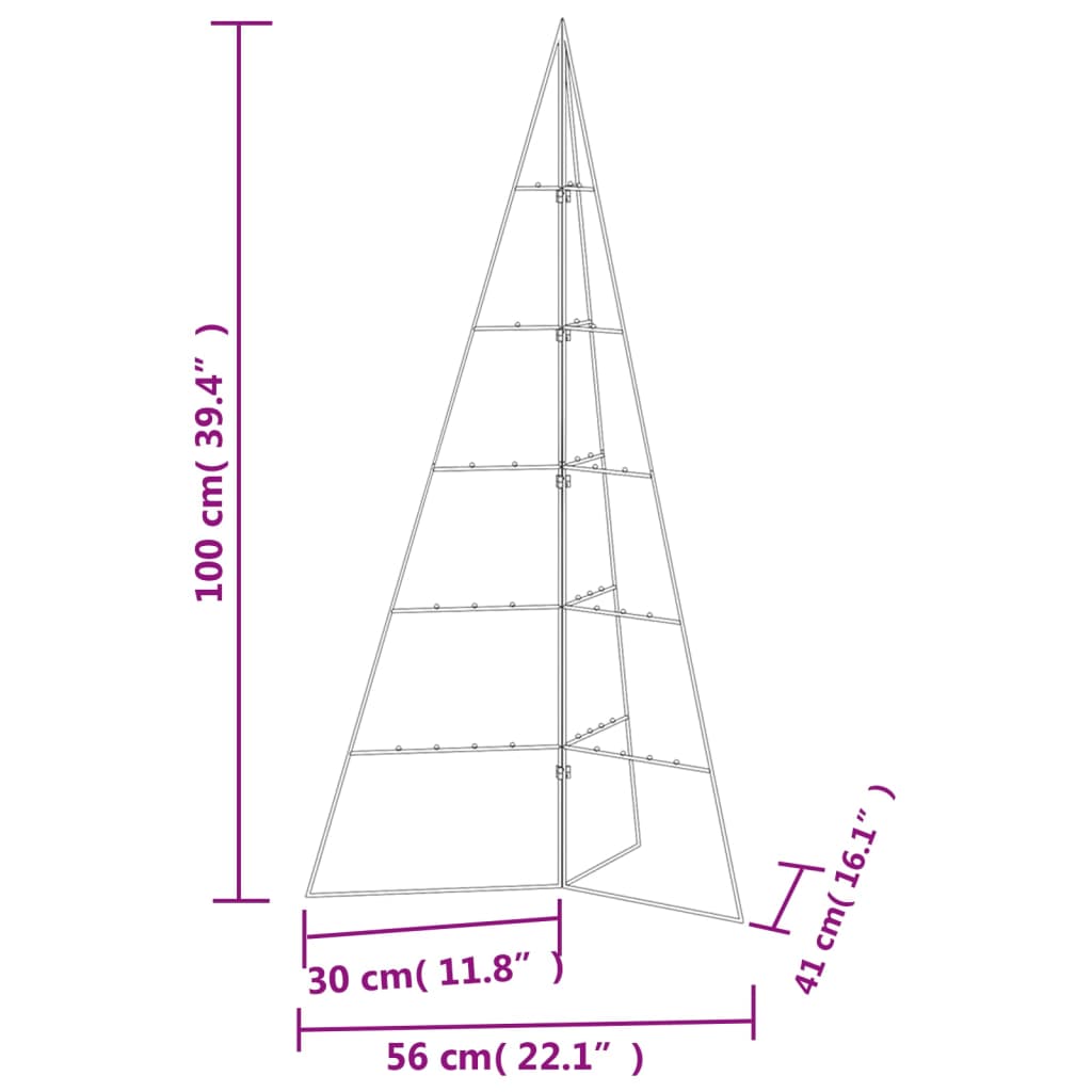 Metall-Weihnachtsbaum Für Dekorationen Schwarz