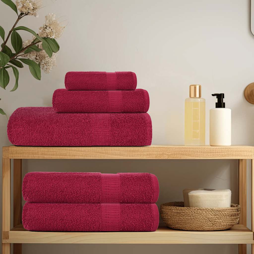 12-Tlg. Handtuch-Set Frogn Bordeaux 360 G/M²