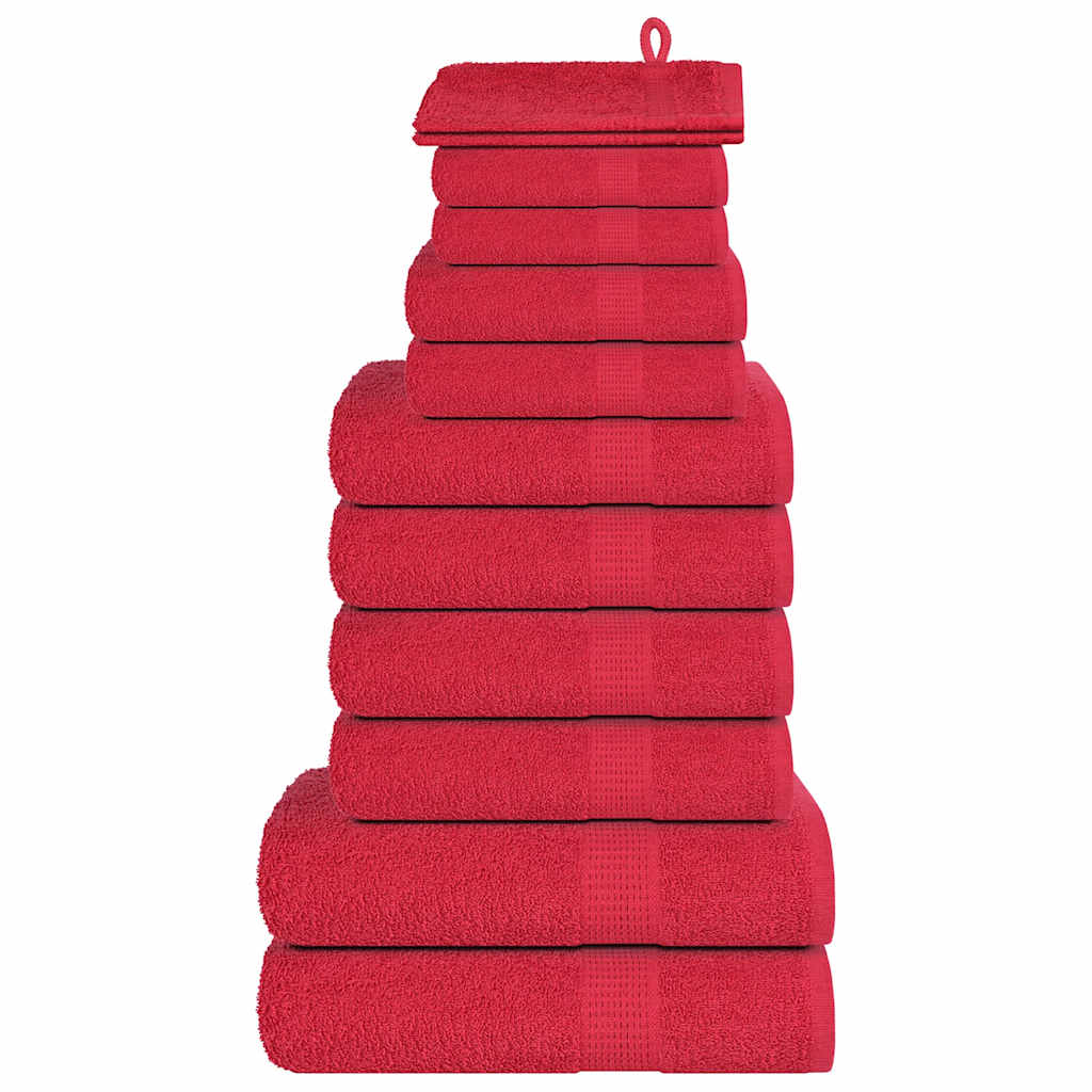12-Tlg. Handtuch-Set Frogn Bordeaux 360 G/M²