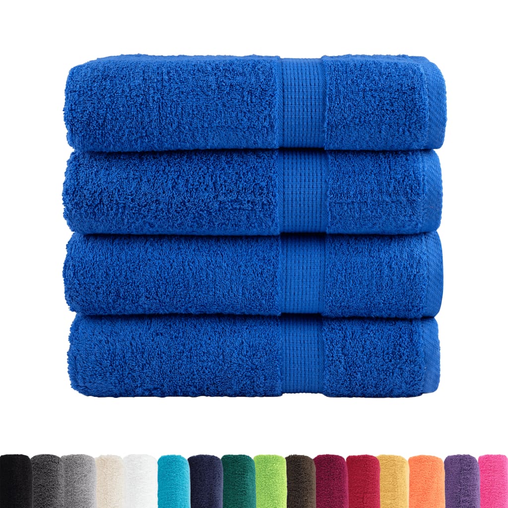 Premium Handtücher Solund 4 Stk. 600 G/M² Blau