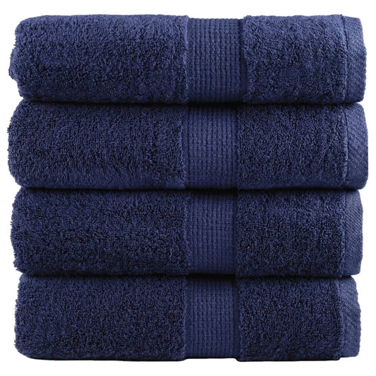 Premium-Waschtücher Solund 4 Stk. 600 G/M² Marineblau