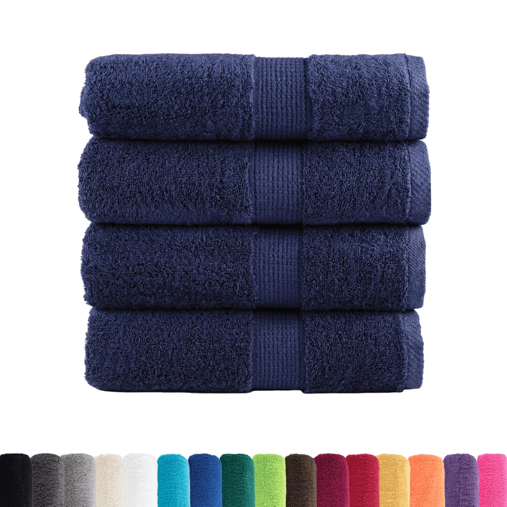 Premium-Waschtücher Solund 4 Stk. 600 G/M² Marineblau