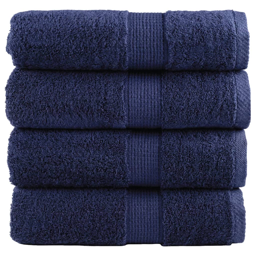 Premium-Waschtücher Solund 4 Stk. 600 G/M² Marineblau