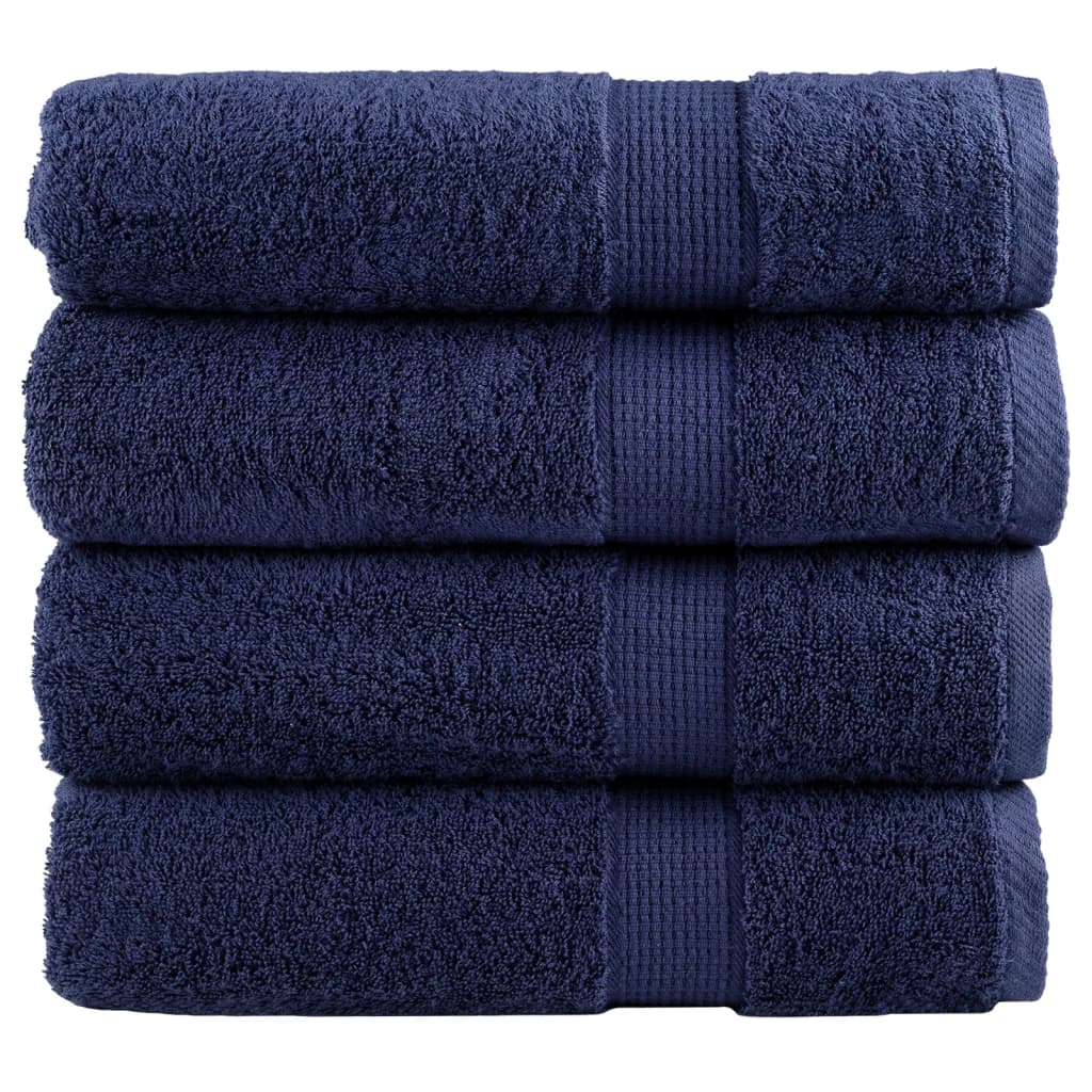 Premium-Waschtücher Solund 4 Stk. 600 G/M² Marineblau