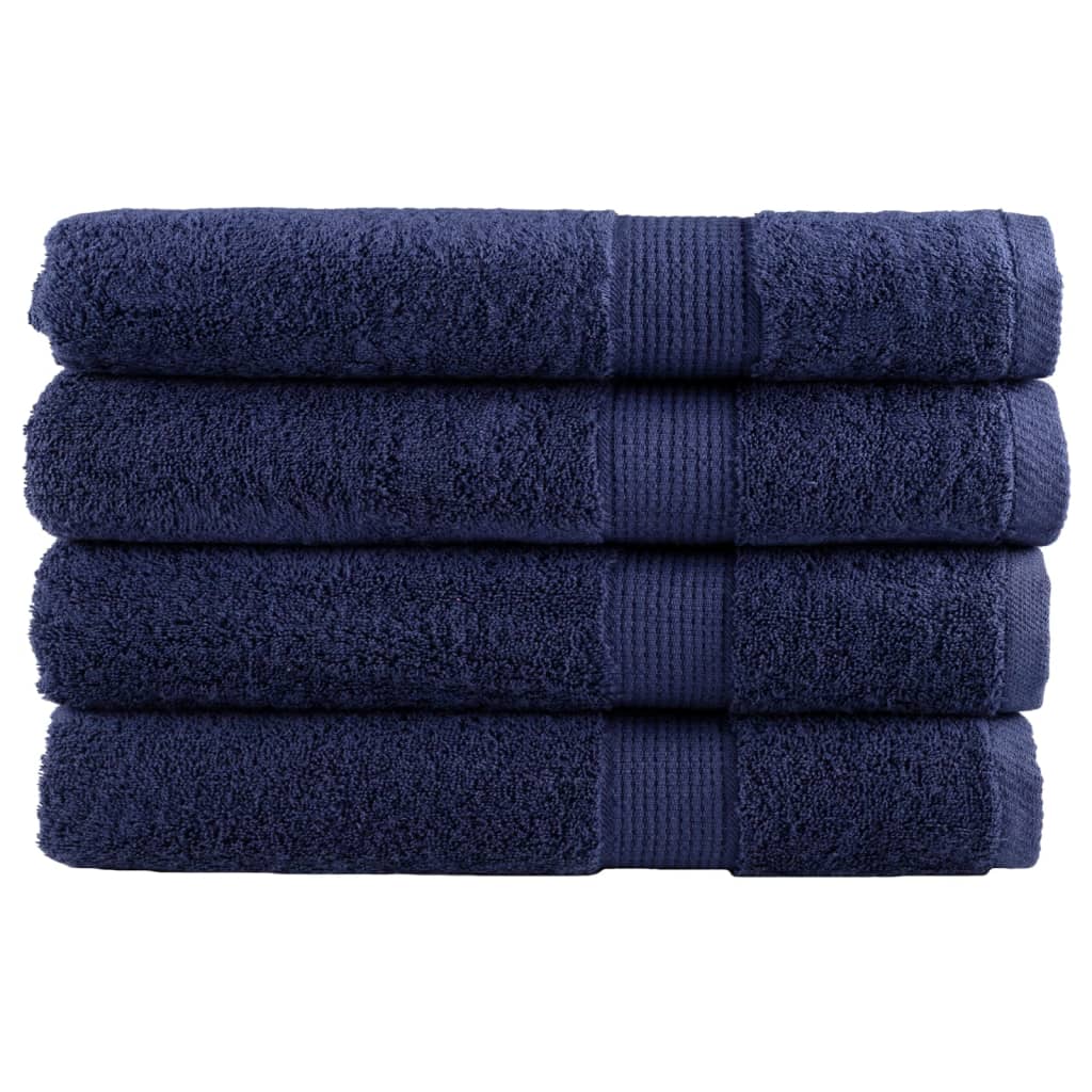 Premium-Waschtücher Solund 4 Stk. 600 G/M² Marineblau