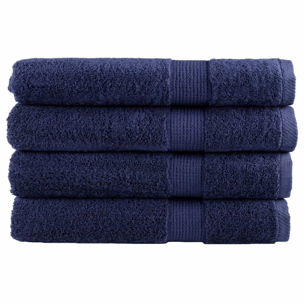 Premium-Waschtücher Solund 4 Stk. 600 G/M² Marineblau