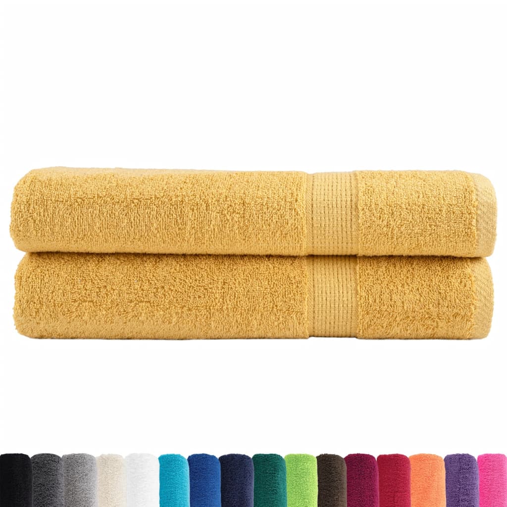 Premium Handtücher Solund 2 Stk. 100X200 Cm 600 G/M² Gold