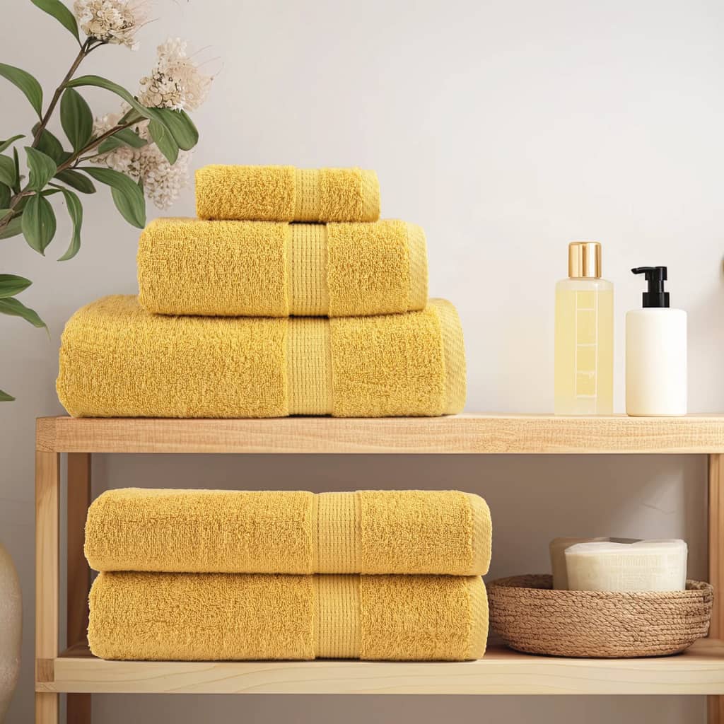 Premium Handtücher Solund 2 Stk. 100X200 Cm 600 G/M² Gold