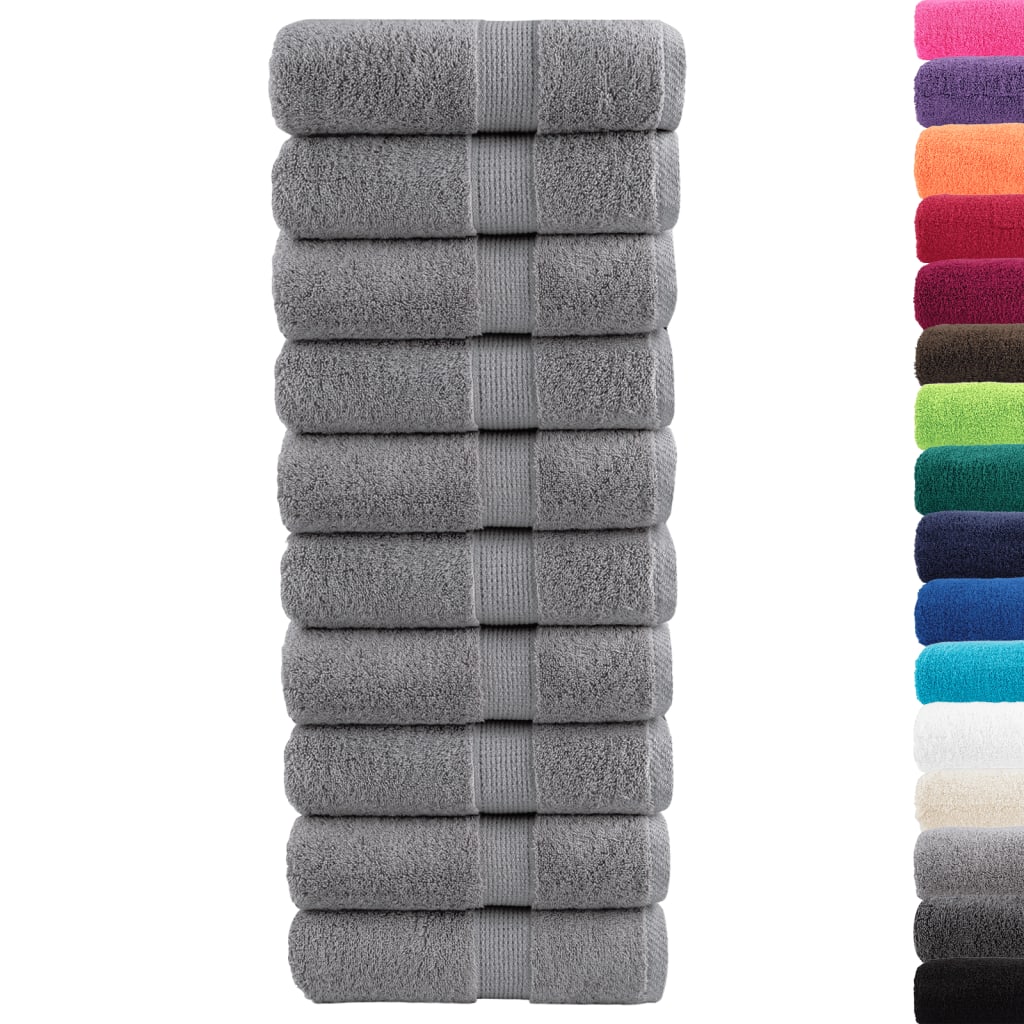 Premium-Waschtücher Solund 10 Stk. 600 G/M² Grau
