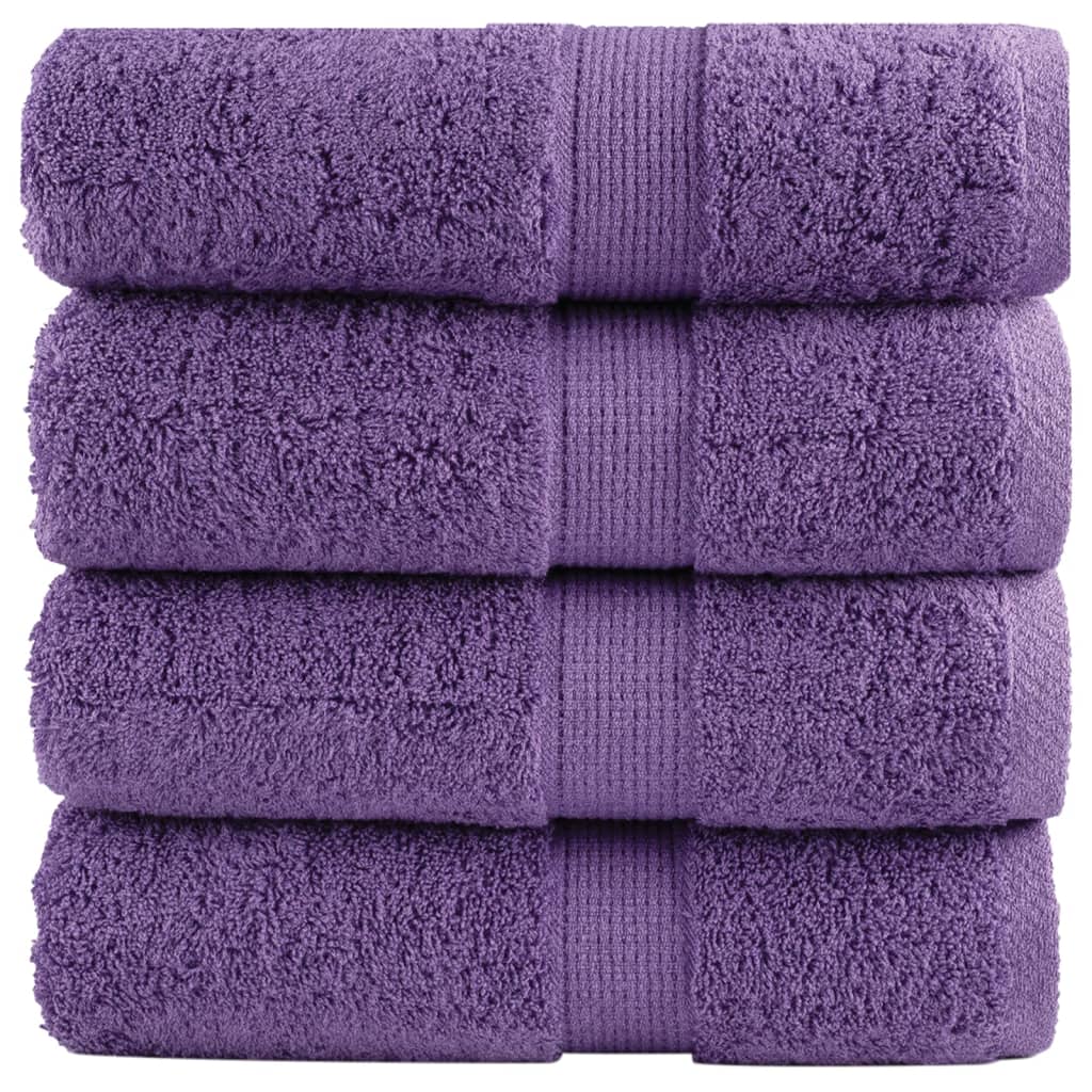 Premium Waschhandtücher Solund 4 Stück 600 G/M² Lila