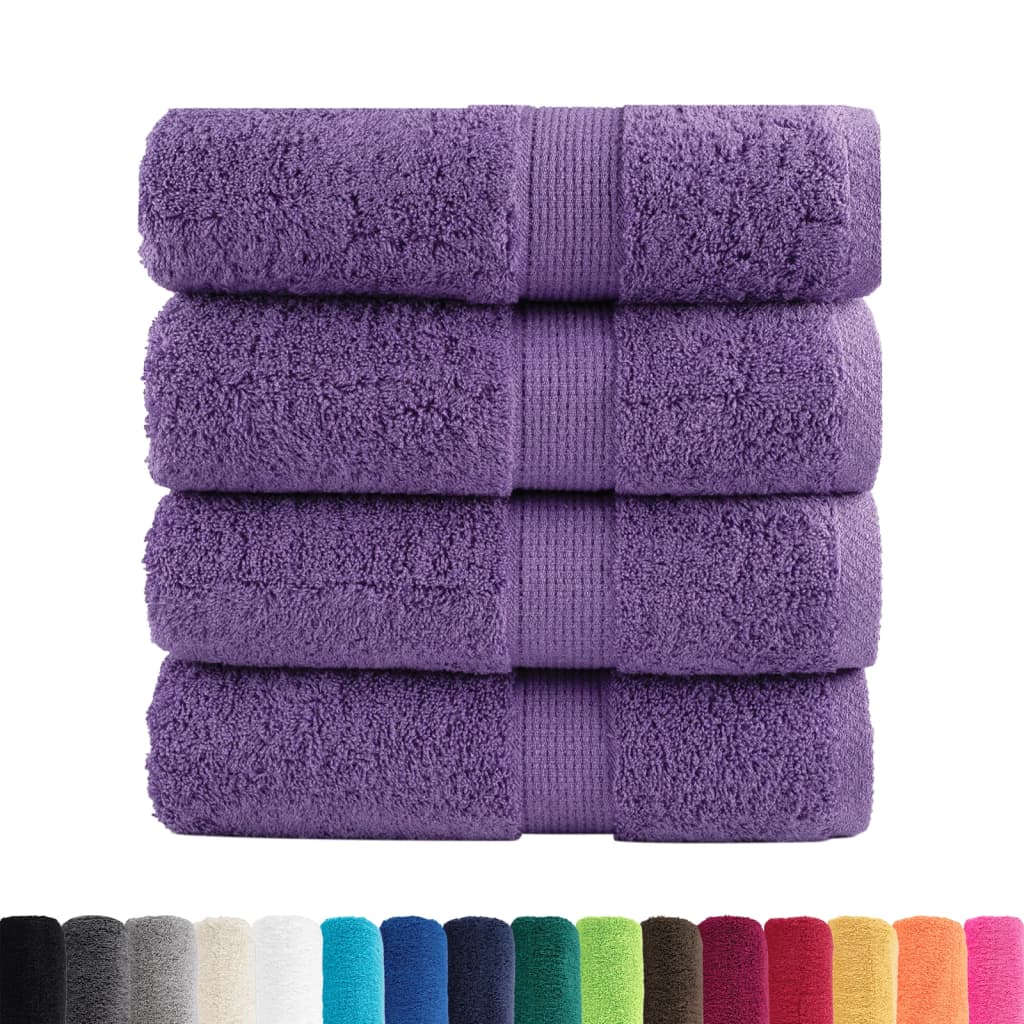 Premium Waschhandtücher Solund 4 Stück 600 G/M² Lila