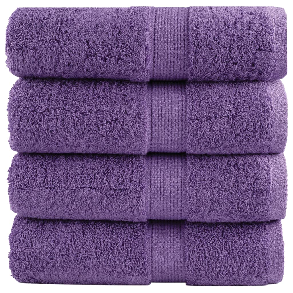 Premium Waschhandtücher Solund 4 Stück 600 G/M² Lila
