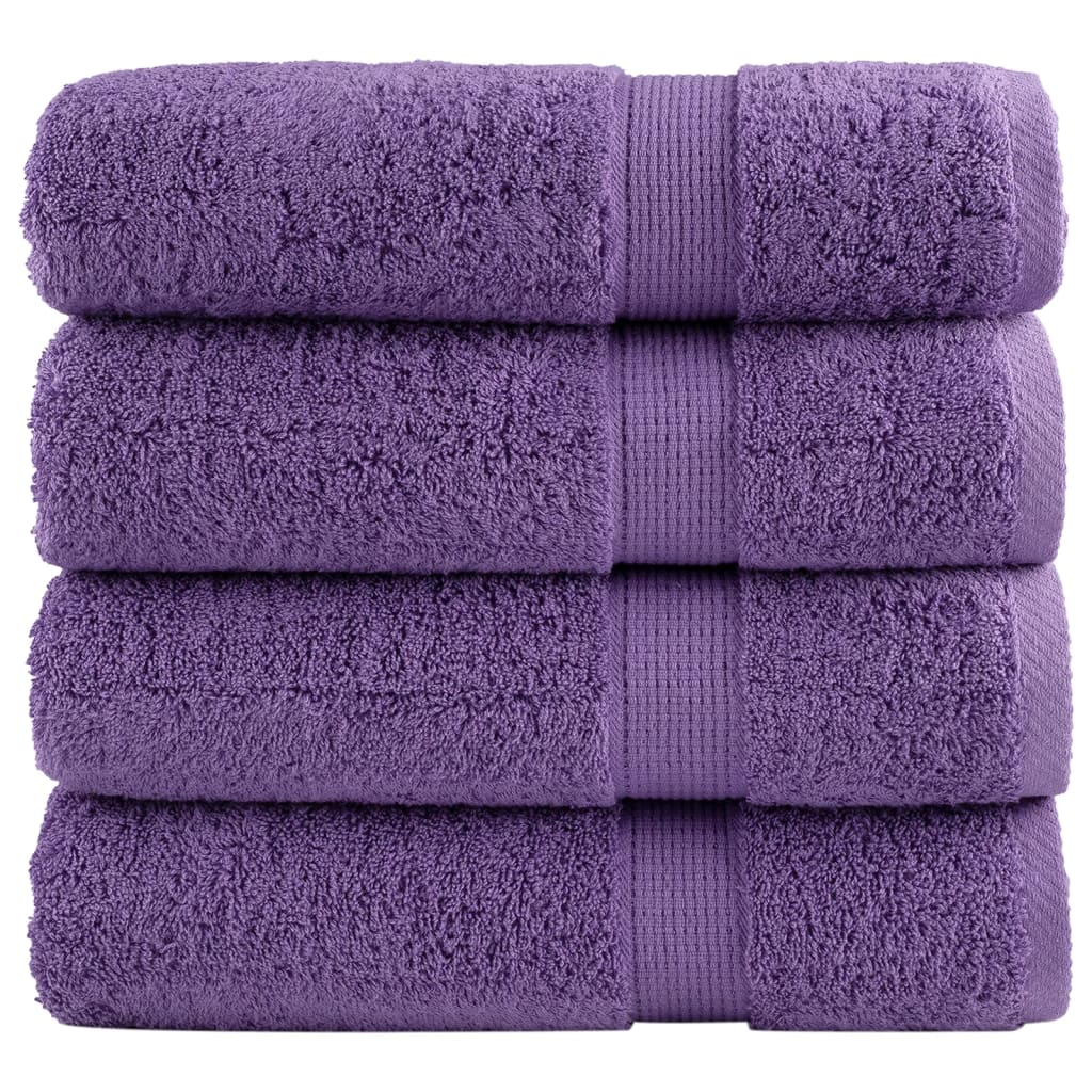 Premium Waschhandtücher Solund 4 Stück 600 G/M² Lila