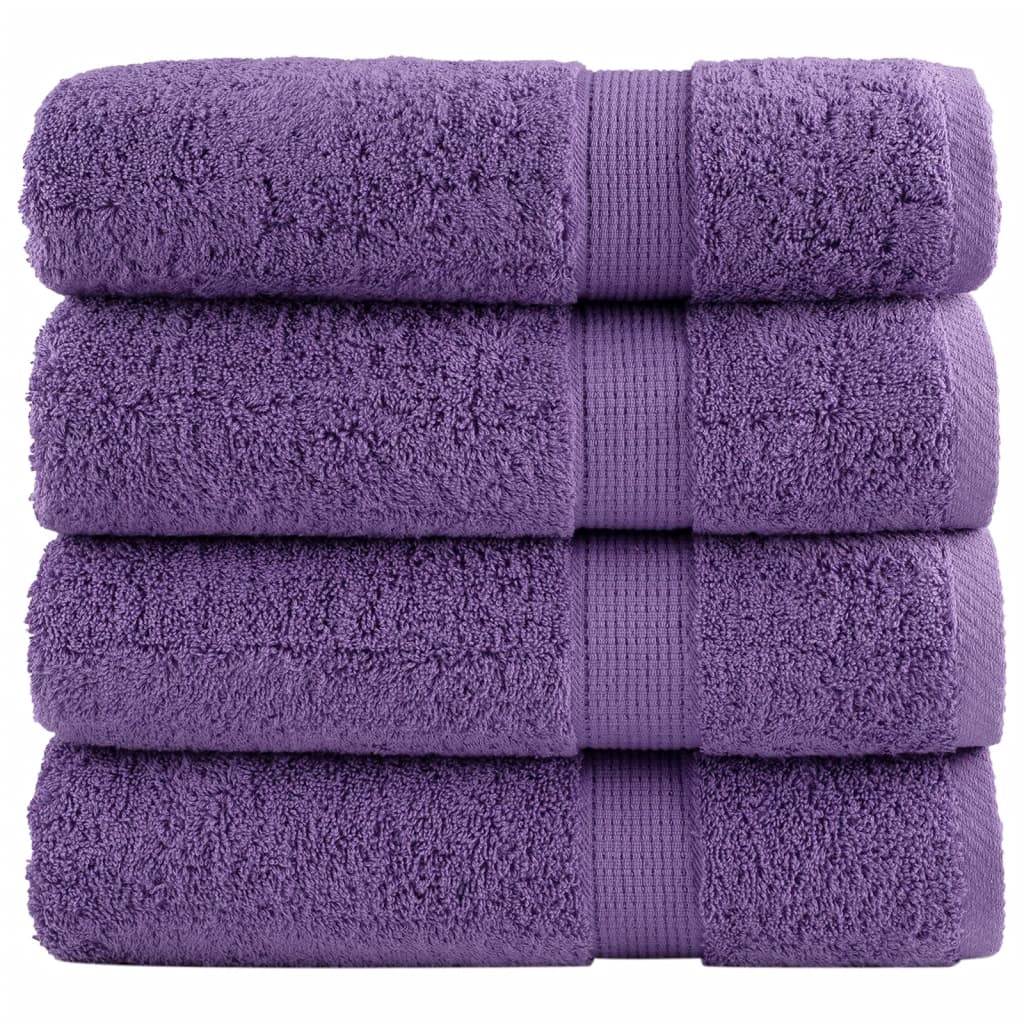 Premium Waschhandtücher Solund 4 Stück 600 G/M² Lila