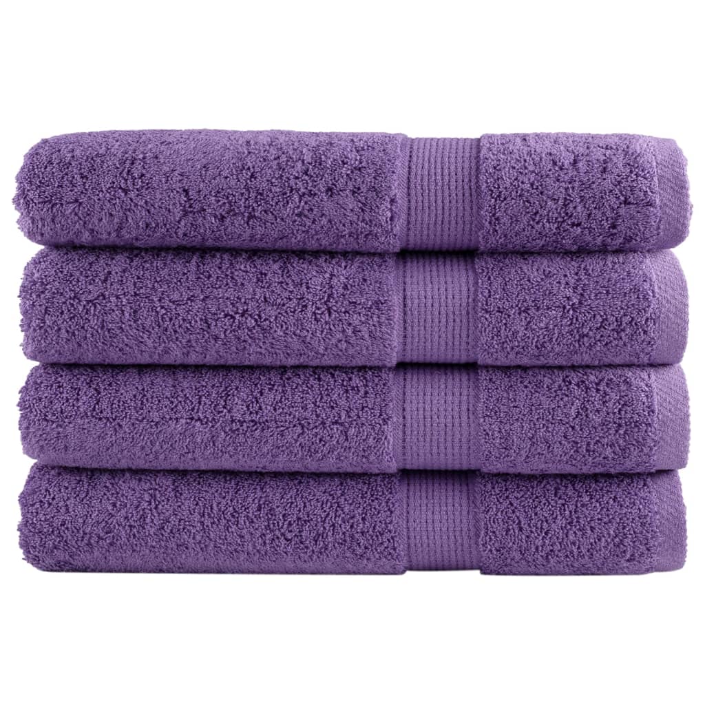 Premium Waschhandtücher Solund 4 Stück 600 G/M² Lila