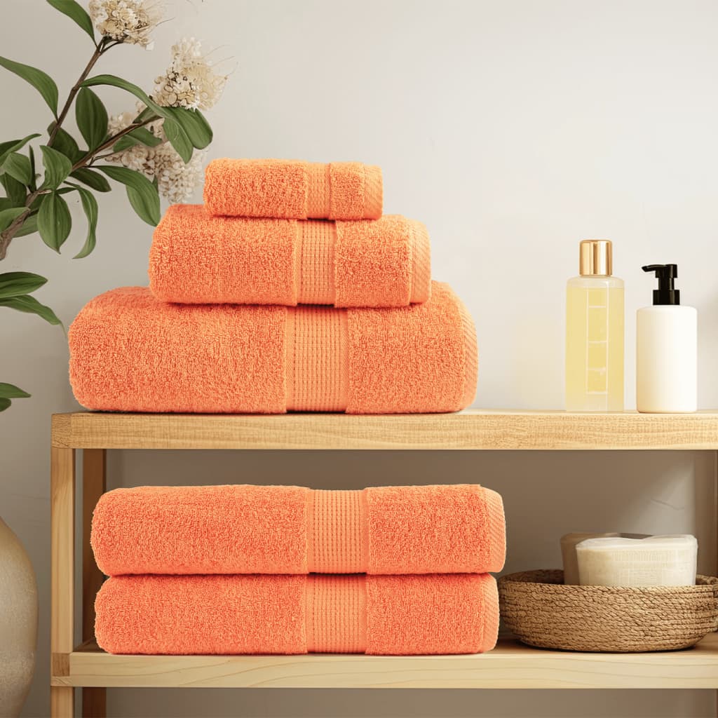 Premium Waschhandtücher Solund 2 Stück 600 G/M² Orange