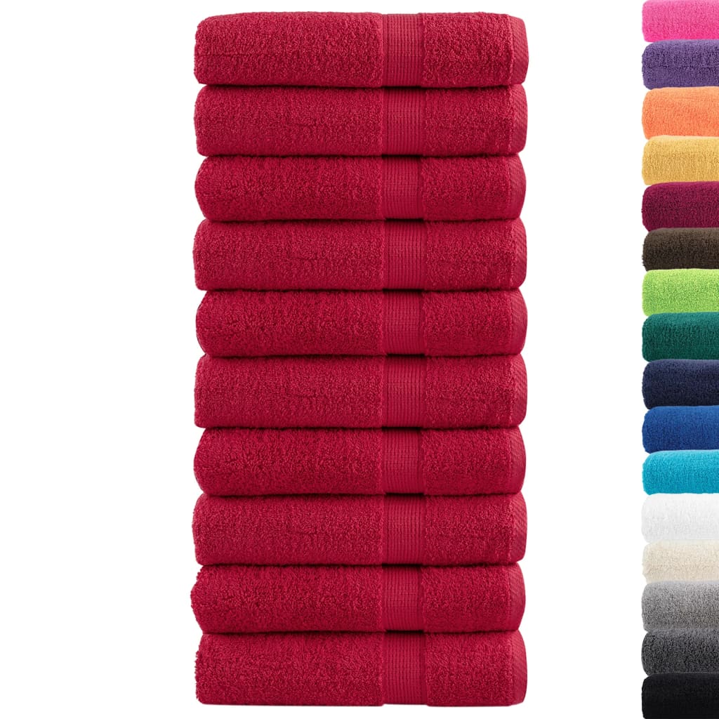 Premium Badetücher Solund 10 Stk. 600 G/M² Rot