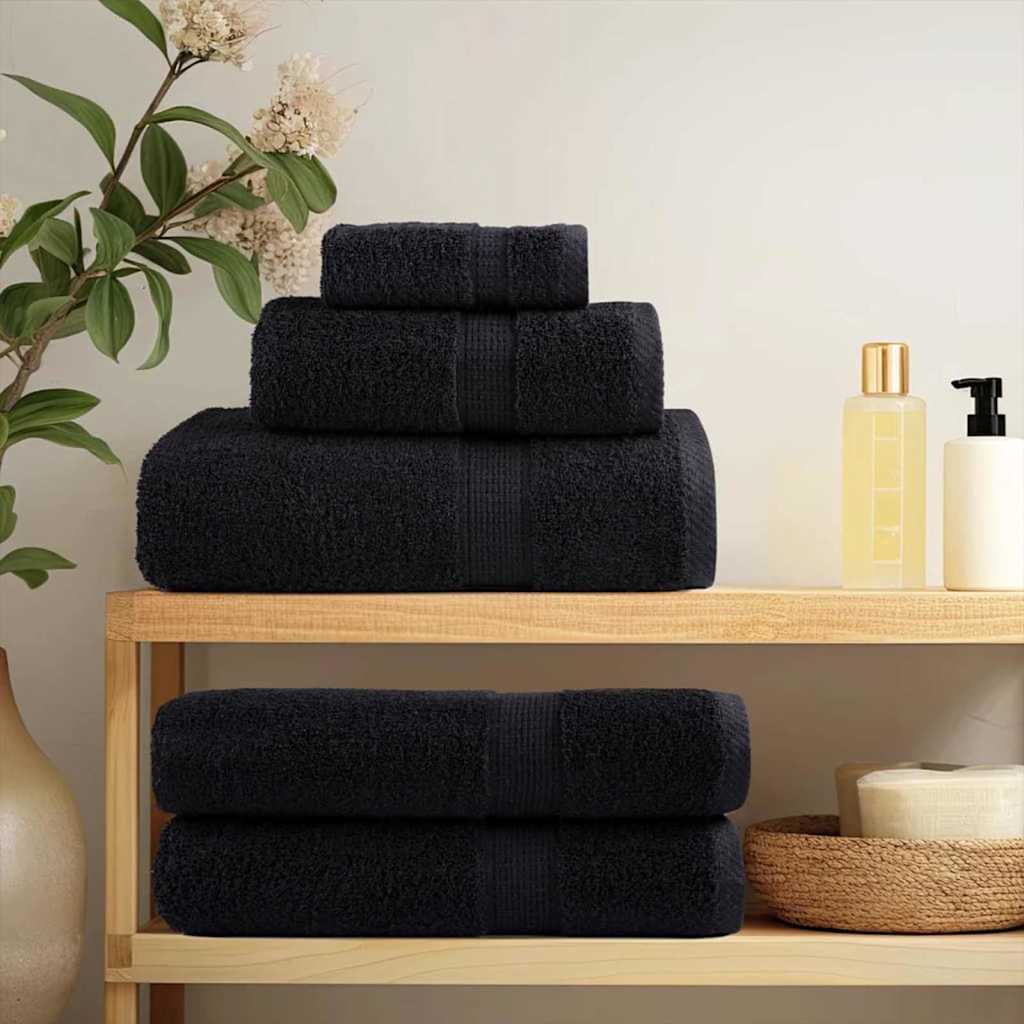 Premium-Duschtücher Solund 2 Stk. 600 G/M² Schwarz