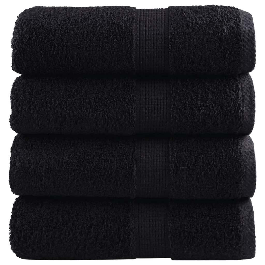 Premium-Duschtücher Solund 2 Stk. 600 G/M² Schwarz