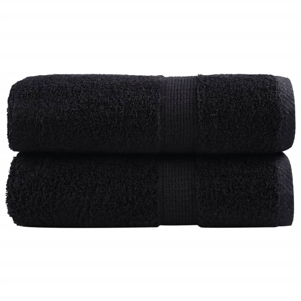 Premium-Duschtücher Solund 2 Stk. 600 G/M² Schwarz